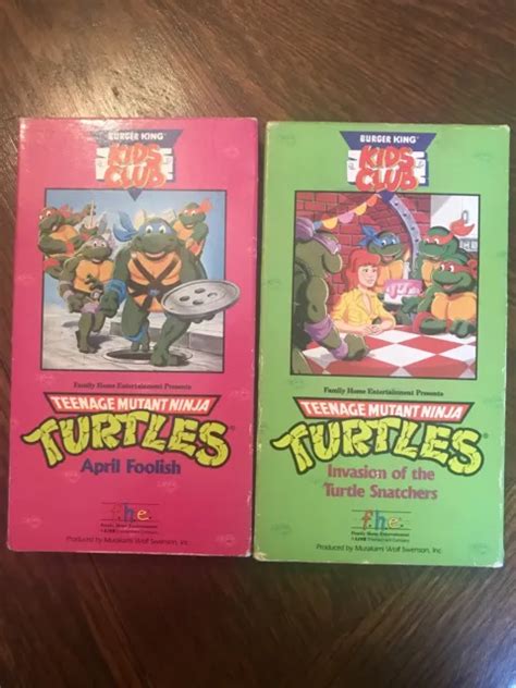 “TEENAGE MUTANT NINJA Turtles” Burger King VHS Lot Of 2 ) TMNT £14.64 - PicClick UK