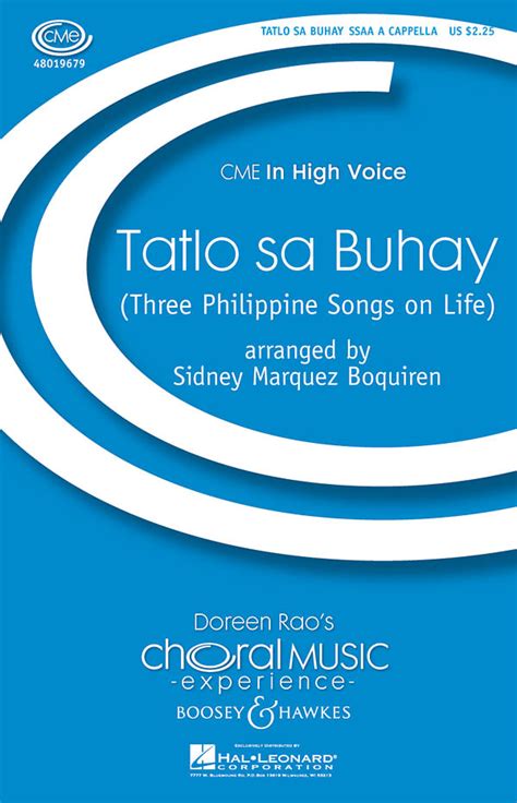 Tatlo sa Buhay (Three Philippine Songs on Life) CME In High Voice - Willis Music Store