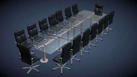 c4d glass conference table