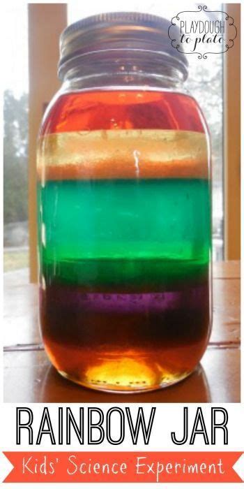 Rainbow Jar | Science experiments kids, Fun science, Science for kids