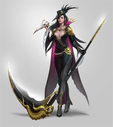 ArtStation - Necromancer, chan chan | Fantasy female warrior ...