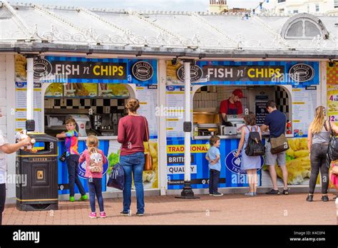 Fish and Chip Shop on Brighton Pier Stock Photo - Alamy