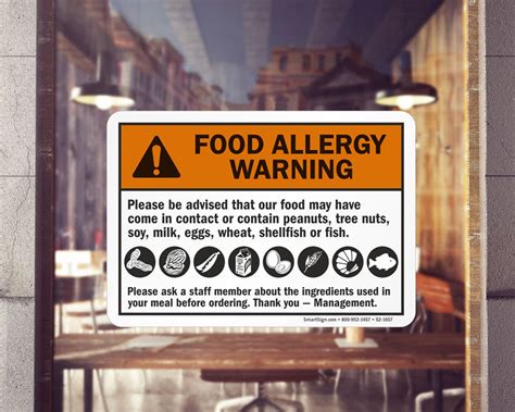 Food Allergy Warning Signs - MySafetySign.com