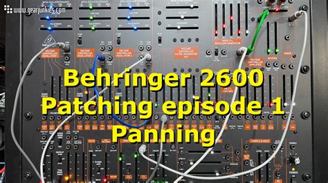 Behringer 2600 Patching episode 1: Panning | Eevo Lute Music & Technology