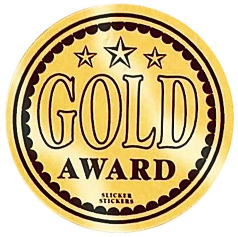 Gold Award Stickers – School Merit Solutions