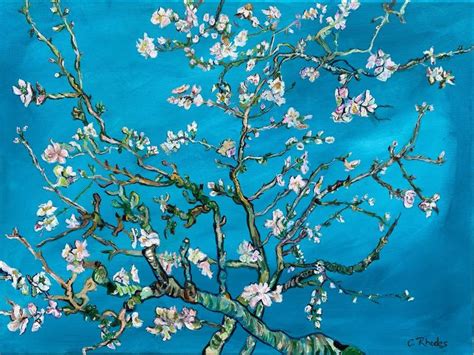 Almond Blossoms (after Van Gogh) Painting by Corbyn Rhodes | Saatchi Art