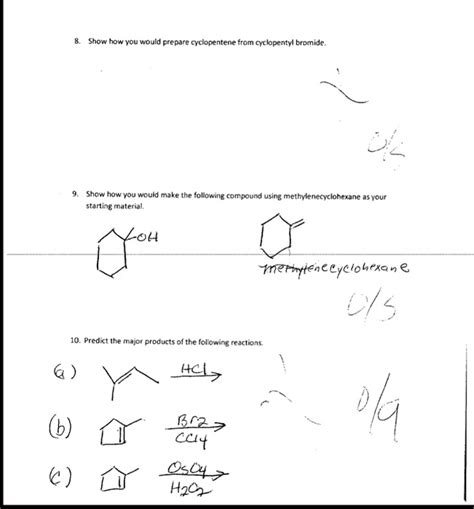 SOLVED: Show how you would prepare cyclopentene from cyclopentyl bromide. Show how you would ...