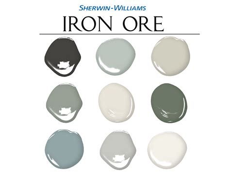 Iron Ore House Paint Palette, SW 7069 Graphic by Concept Colors ...