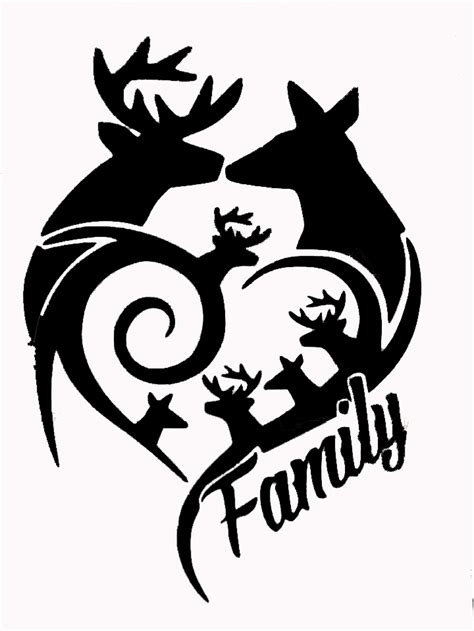 Deer Family Heart Vinyl Car Decal Sticker. Great for Your - Etsy