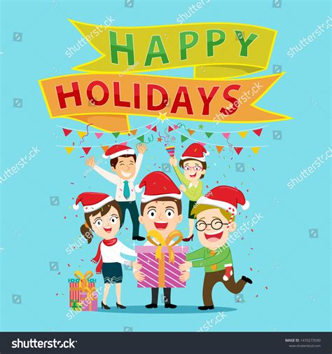 Business Team Celebrate Happy Holidays Happy Stock Vector (Royalty Free) 1470273590 | Shutterstock