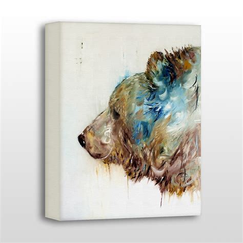 Grizzly Bear Canvas Wall Art Animal Canvas Art Extra Large | Etsy