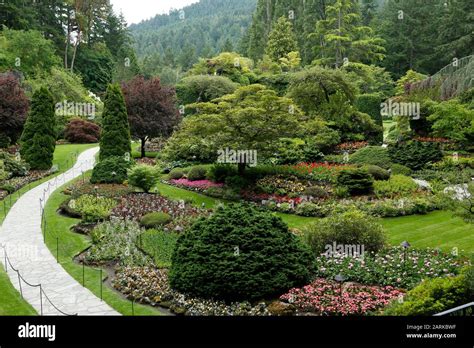 The Sunken Garden at Butchart Gardens Stock Photo - Alamy