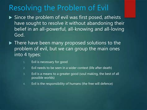 Problem of evil arguments slides | PPT