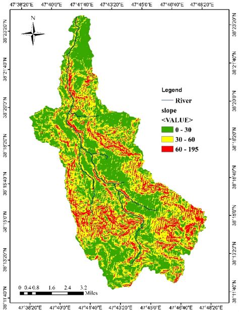 Slope map of the area under study. | Download Scientific Diagram