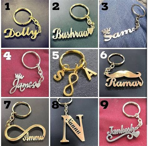 Golden name keychain - HoMafy