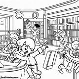 Activity In Library Coloring Pages  For Kids – Smart sketch template