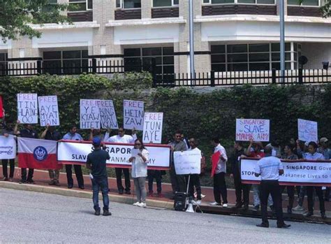 Protest Breaks Out At S'pore Embassy In Washington After S'pore Deports ...