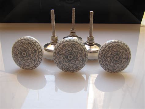 Flat Grey Ceramic Knobs Kitchen Cabinet Knobs Hardware Knobs - Etsy UK