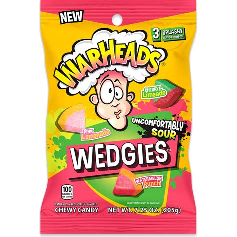 Warheads Wedgies Chewy Sour Candy, Assorted Flavors, 7.25oz - Walmart.com