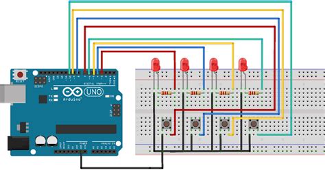 Arduino rgb led color selector push button - statmorning