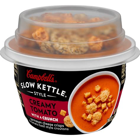 Campbell's Slow Kettle Style Creamy Tomato Soup With A Crunch, 7 Ounce ...