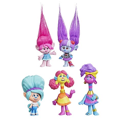 Buy DreamWorks TrollsTopia Harmony Friends Pack, Toy Set with 5 Dolls ...