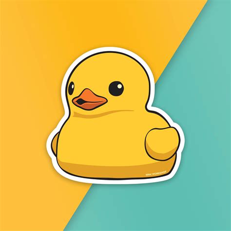 Rubber Duck Outdoor Sticker Laminated Waterproof Vinyl Stickers UV ...