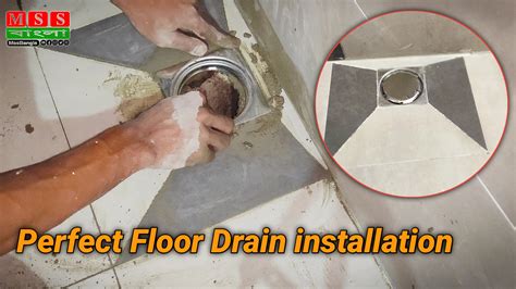 Floor Drain Perfect installation | Bathroom Floor Drain installation ...