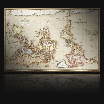 Upside Down Maps | South-Up Reversed Maps for a Fresh Perspective