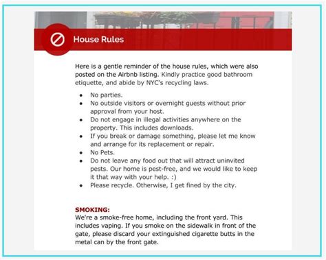 Printable Airbnb House Rules Template