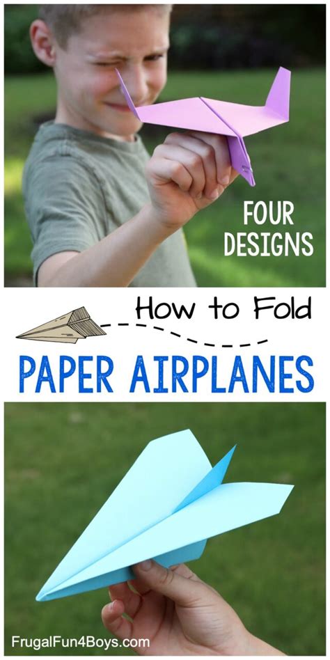 How to Make Awesome Paper Airplanes! 4 Designs - Frugal Fun For Boys and Girls