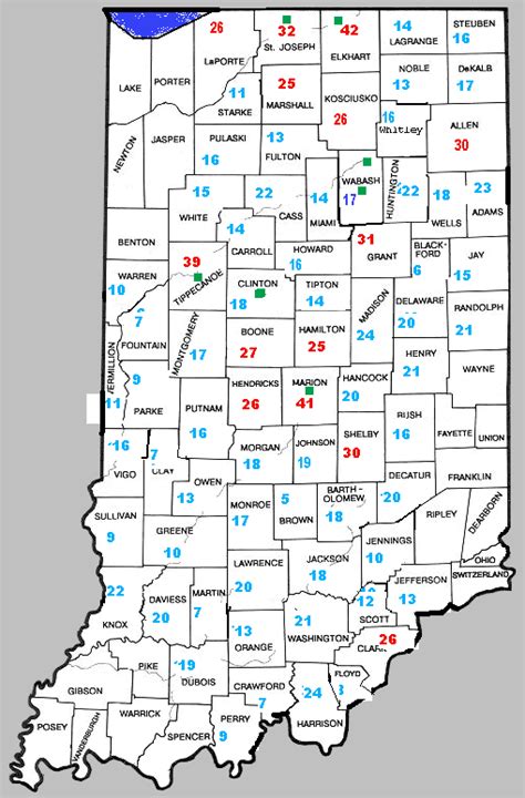 Total Tornadoes (County map) | Brandons Weather