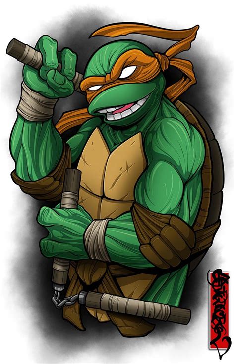 Image of The Funny One | Ninja turtle tattoos, Ninja turtle drawing, Teenage mutant ninja ...