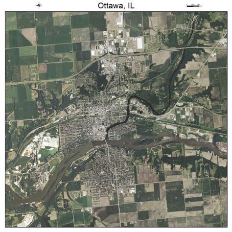 Aerial Photography Map of Ottawa, IL Illinois