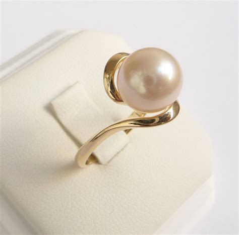 Pearl ring gold ring womens pearl engagement ring. $385.00, via Etsy ...