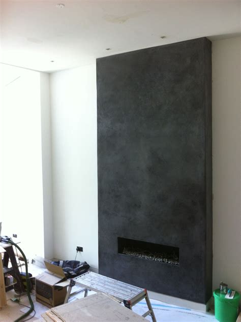 Tadelakt finish by Dan Dixon-Spain - London | House styles, Fireplace tv wall, House design