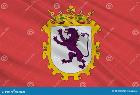 Flag of Leon is the Capital of the Province of Leon, Spain Stock ...