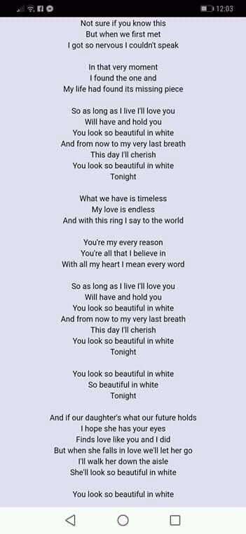 ZOE P. - Beautiful in WHITE (lyrics)💕 | Facebook