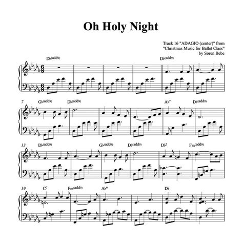 Oh Holy Night Piano Sheet