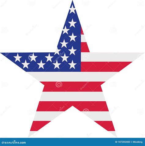 USA flag star stock vector. Illustration of united, america - 107205400