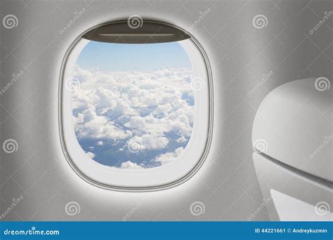 Aeroplane or Jet Interior with Window and Chair Stock Image - Image of ...