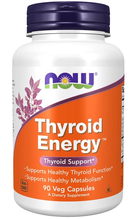 NOW Supplements, Thyroid Energy™, Iodine and Tyrosine plus Selenium, Zinc and Copper, 90 Veg ...