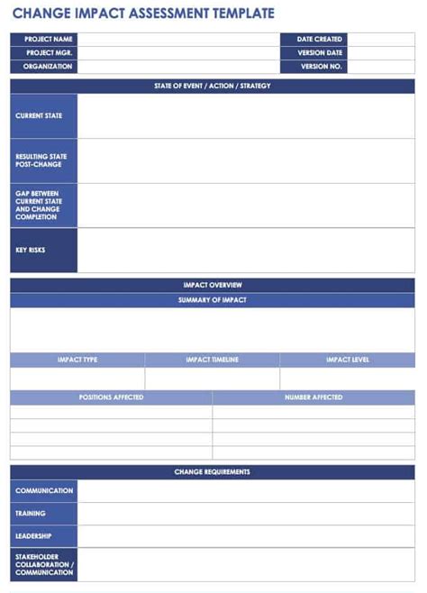 Free Change Management Templates | Smartsheet