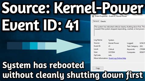 Fix Random Shutdown | Kernel Power, Event ID: 41 - YouTube