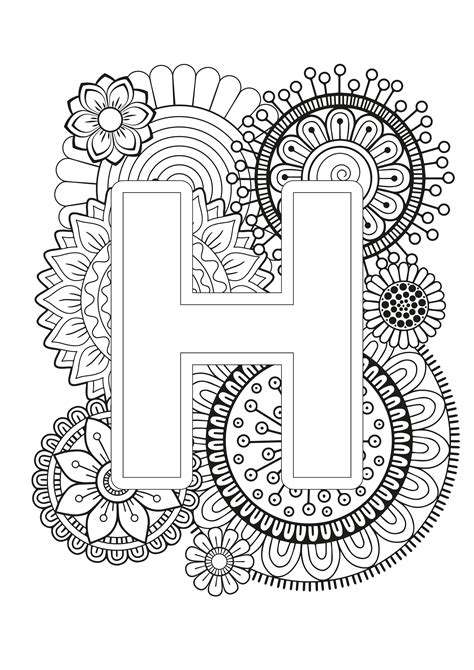 Mindfulness Coloring Page Alphabet Pattern Coloring Pages Coloring ...