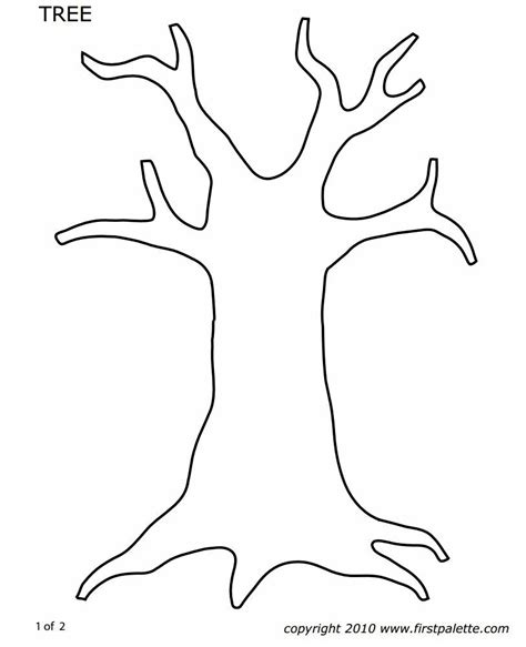 Thumbprint Fall Tree | Tree coloring page, Tree templates, Tree outline