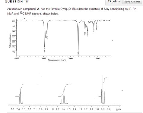 Solved An unknown compound, A, has the formula C_7H_14O. | Chegg.com