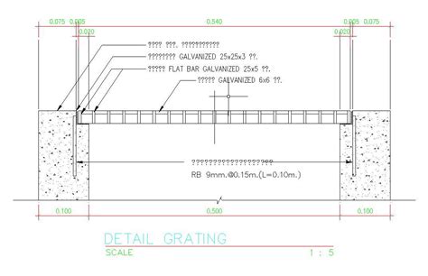 Steel Grating Installation Section Drawing Dwg File Cadbull | Images ...