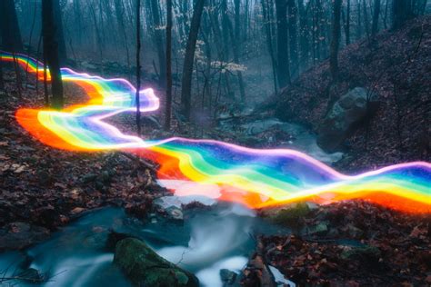 Rainbow Road: Light Painting Blazes a Trail Through Forests, Cities ...