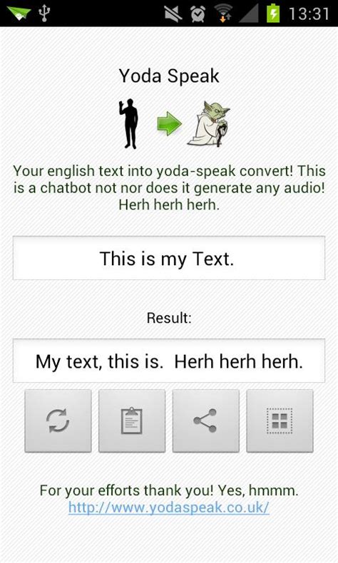 Yoda Speak - Android Apps on Google Play